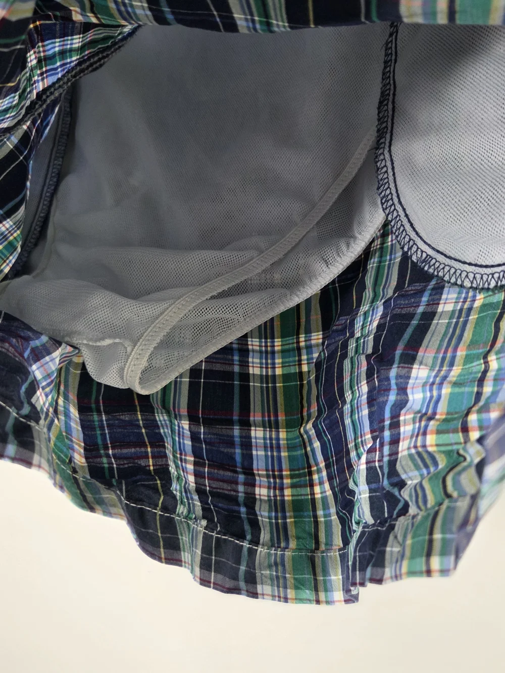 Polo by Ralph Lauren Navy & Green Plaid Swim Shorts